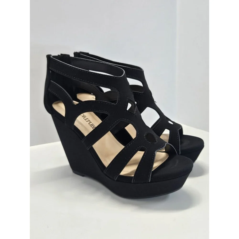 Marco Republic,‎ Woman's Size 5.5 Black Nubuck, 